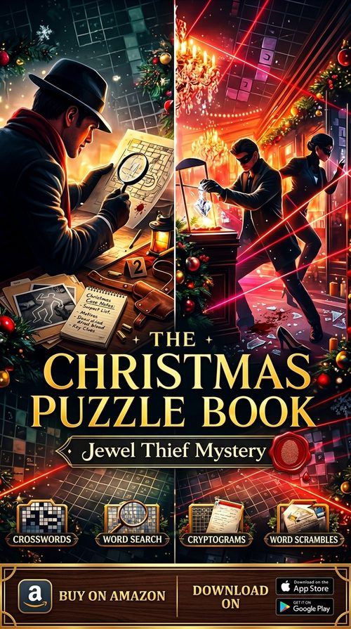 The Christmas Puzzle Book: Jewel Thief Mystery cover.