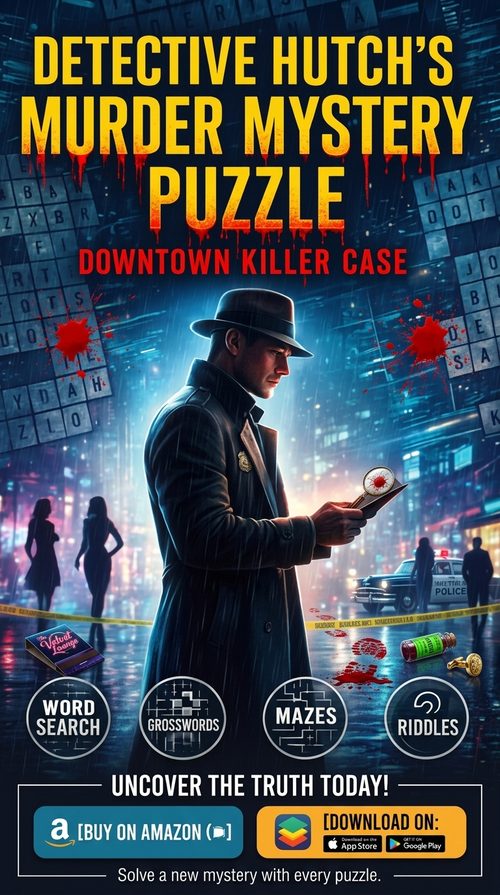 Detective Hutch's Murder Mystery Puzzle: Downtown Killer Case cover.