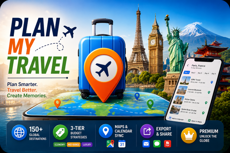 Plan My Travel - dream destinations and smart itineraries